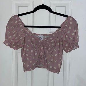 Floral peasant top